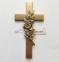 Широкий крест с цветами из бронзы 2412 Jorda 0