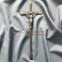 Крест латунный католический 15х40 см арт.011 0