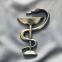Символ медицины чаша со змеей из латуни, арт.320 0