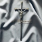 Католический крест из латуни 10,5х28 см арт.005 0