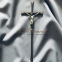 Католицький хрест із латуні 10,5х28 см арт.005_1 0