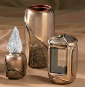 Ваза из бронзы с медным стаканом 8939 Lorenzi