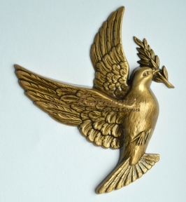 Барелеф голубь с веточкой из бронзы 2046 Jorda