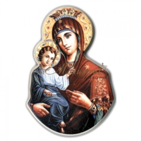 Икона из фарфора Дева Мария с Иисусом