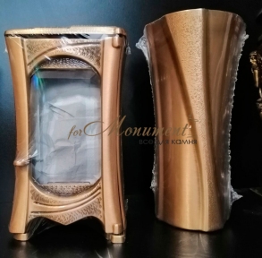 Комплект ваза и лампада из бронзы