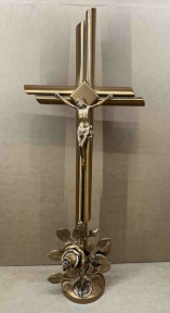 Хрест напольний з бронзи с розпяттям 24383 Caggiati