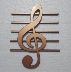 Скрипичный ключ из латуни 20см