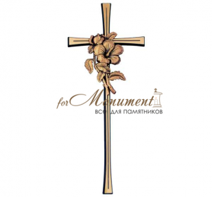 Крест с цветком из бронзы Jorda 2661