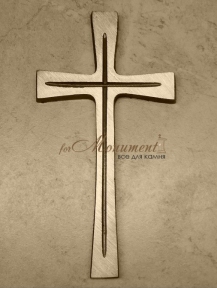 Крест из латуни 115 мм православный, арт. 1