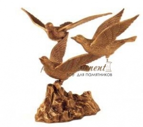 Скульптура три голубя бронза 33604 Caggiati