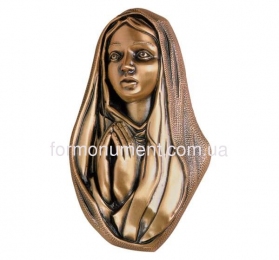 Барельєф Божа Матір 30х17 см. бронза арт.2650