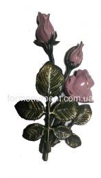 Троянди із бронзи з фарбуванням арт.3787 Lorenzi