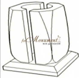 Квадратна ваза з каменю тип 3