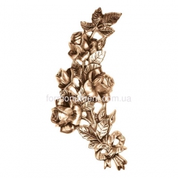 Букет троянд зі стрічкою бронза 3144 Lorenzi (Лорензі) 15х27 см