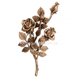 Ветвь с розами бронза 3745 sx Lorenzi (Лорензи) 16x30 см
