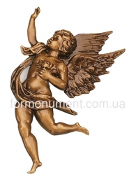 Барьеф ангела бронза 17x11 см 31050 Caggiati