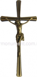 Крест с католическим распятием латунь 8,5х17 см арт.001_1