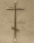 Хрест із латунного сплаву 280 мм православний, арт 17