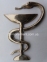 Символ медицины чаша со змеей из латуни 140 мм