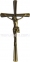 Крест с католическим распятием латунь 8,5х17 см арт.001_1