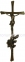Хрест із розп'яттям та трояндою 15х40 см арт.019
